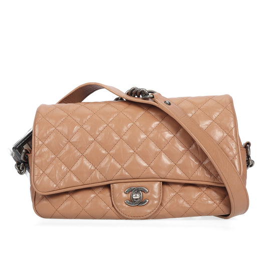 Pre-Owned Chanel Beige Leather ShoulderBag 39483288