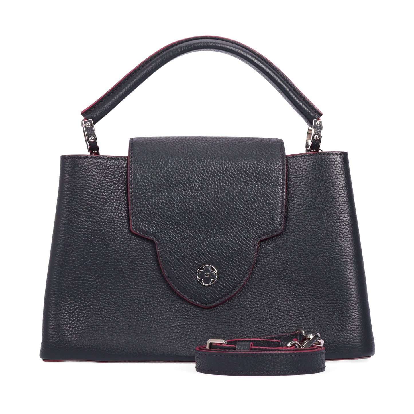 Pre-Owned Louis Vuitton Capucines Navy Leather Shoulder Bag 40058081