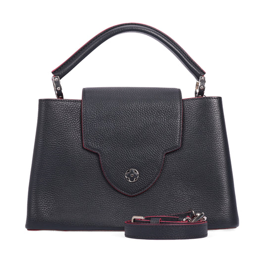 Pre-Owned Louis Vuitton Capucines Navy Leather Shoulder Bag 40058081