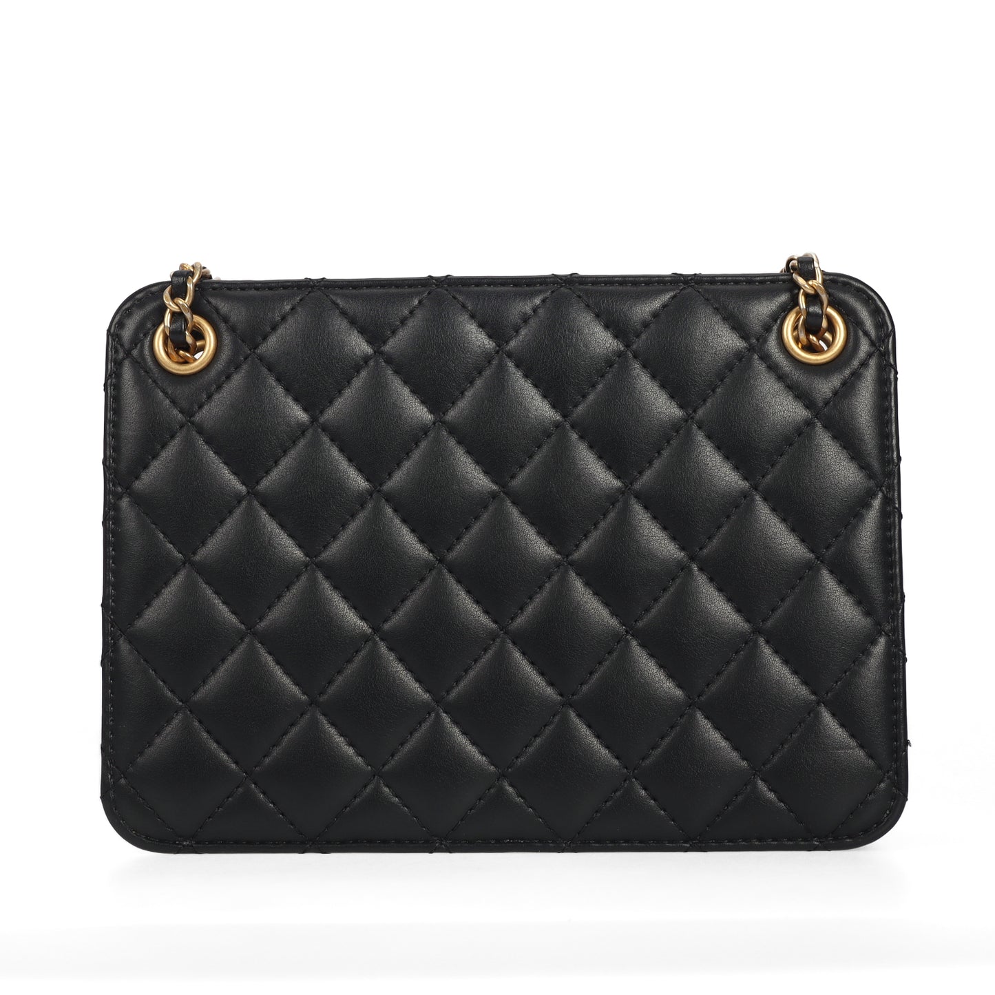 Pre-Owned Chanel CC Chain Black Lambskin Shoulder Bag 40822503 lkz