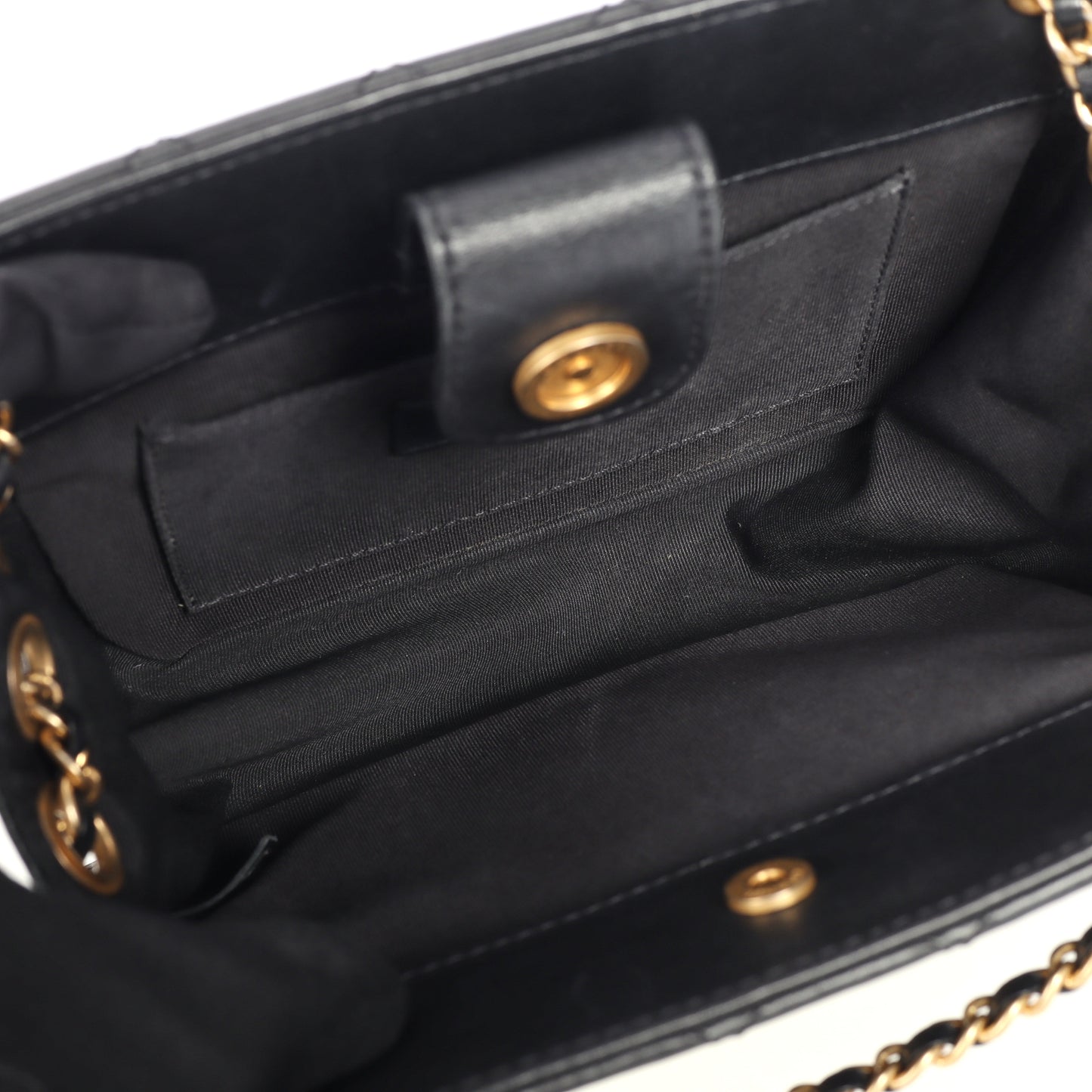 Pre-Owned Chanel CC Chain Black Lambskin Shoulder Bag 40822503 lkz