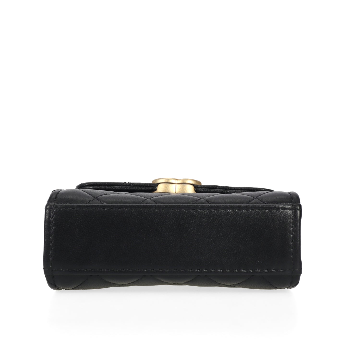 Pre-Owned Chanel Top Handle Flap Bag Black Quilted Calfskin Crossbody Bag 43149763