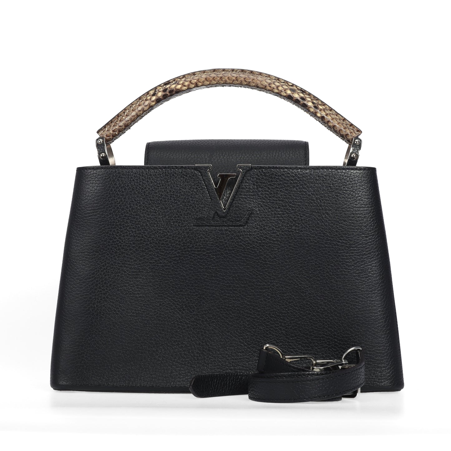 Pre-Owned Louis Vuitton Capucines Black Calfskin Top Handle43359108