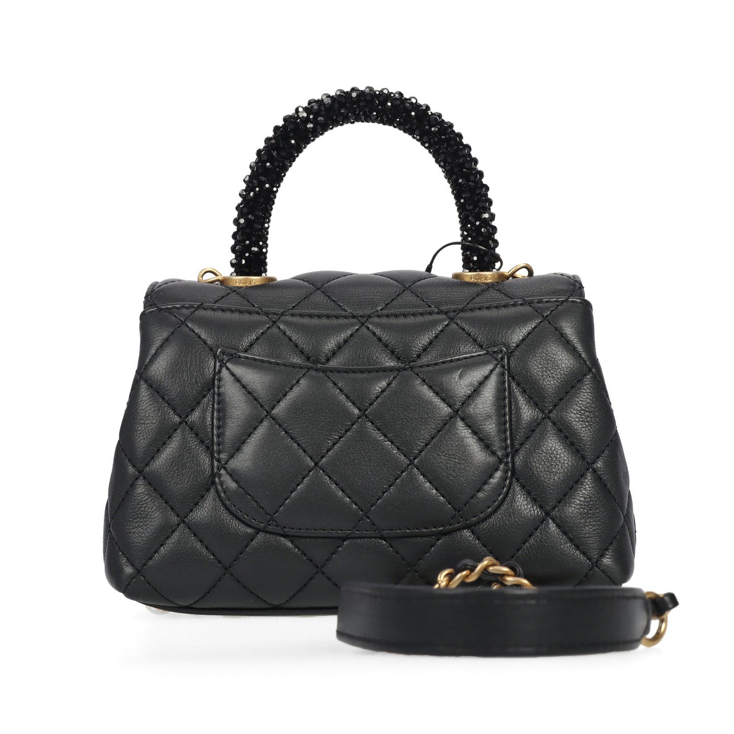 Pre-Owned Chanel Coco Handle Black Quilted Lambskin Crossbody Bag 67933953 xhsp 43485078