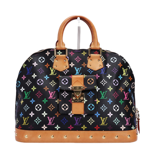 Pre-Owned Louis Vuitton Monogram Black Coated Canvas Top Handle Bag 43589661