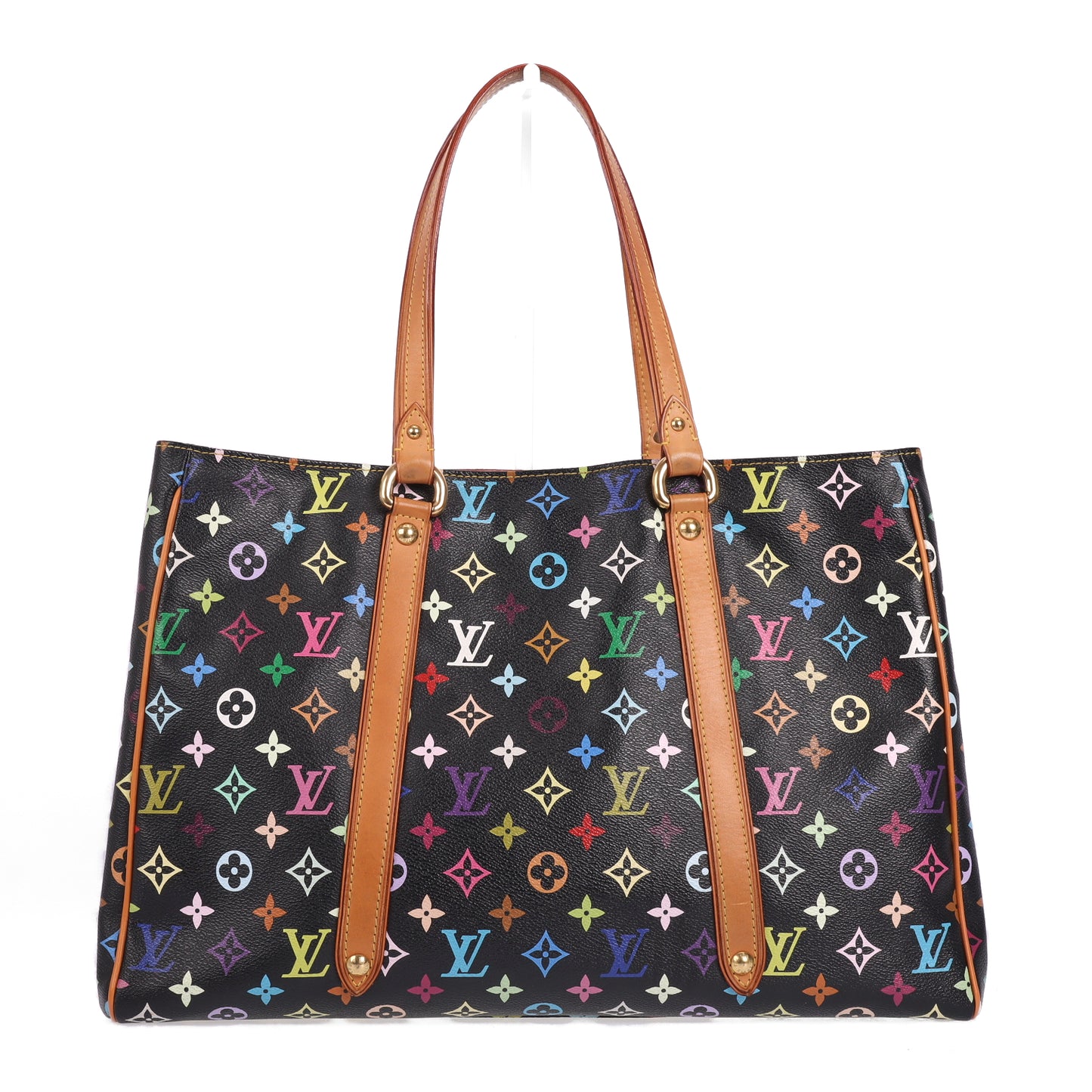 Pre-Owned Louis Vuitton Aurelia Multicolor Black Monogram Coated Canvas Calfskin Leather Shoulder Bag 44550854