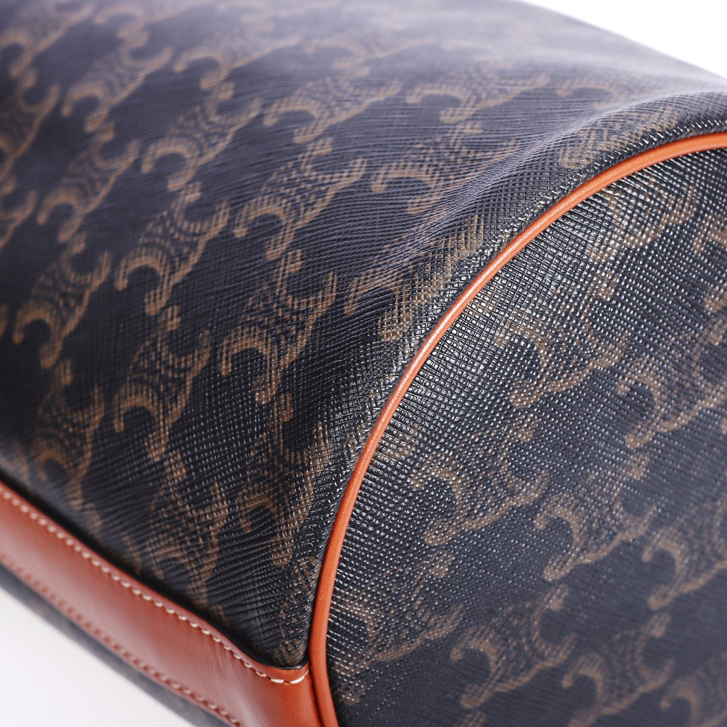 Pre-Owned Celine Triomphe Canvas Black Coated Canvas Crossbody Bag 44741980