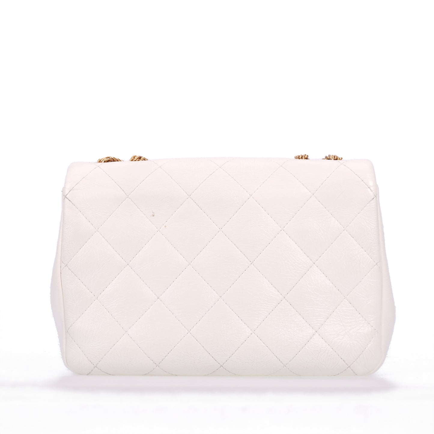 Pre-Owned Chanel 19 Flap White Quilted Leather Shoulder Bag 45258572 c