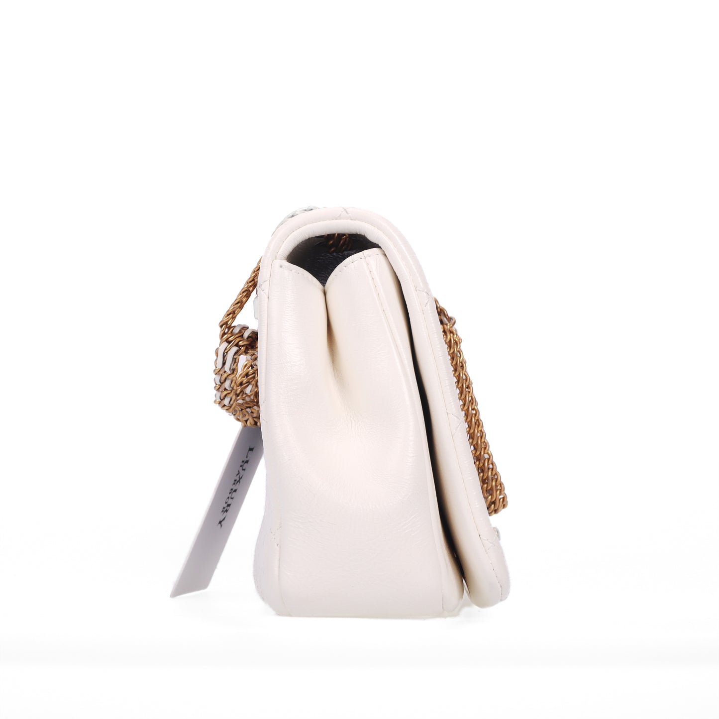 Pre-Owned Chanel Boy Medium White Navy Leather Shoulder Bag 16017534 c Pre-Owned Chanel Flap White Leather Crossbody Bag 45258572 c