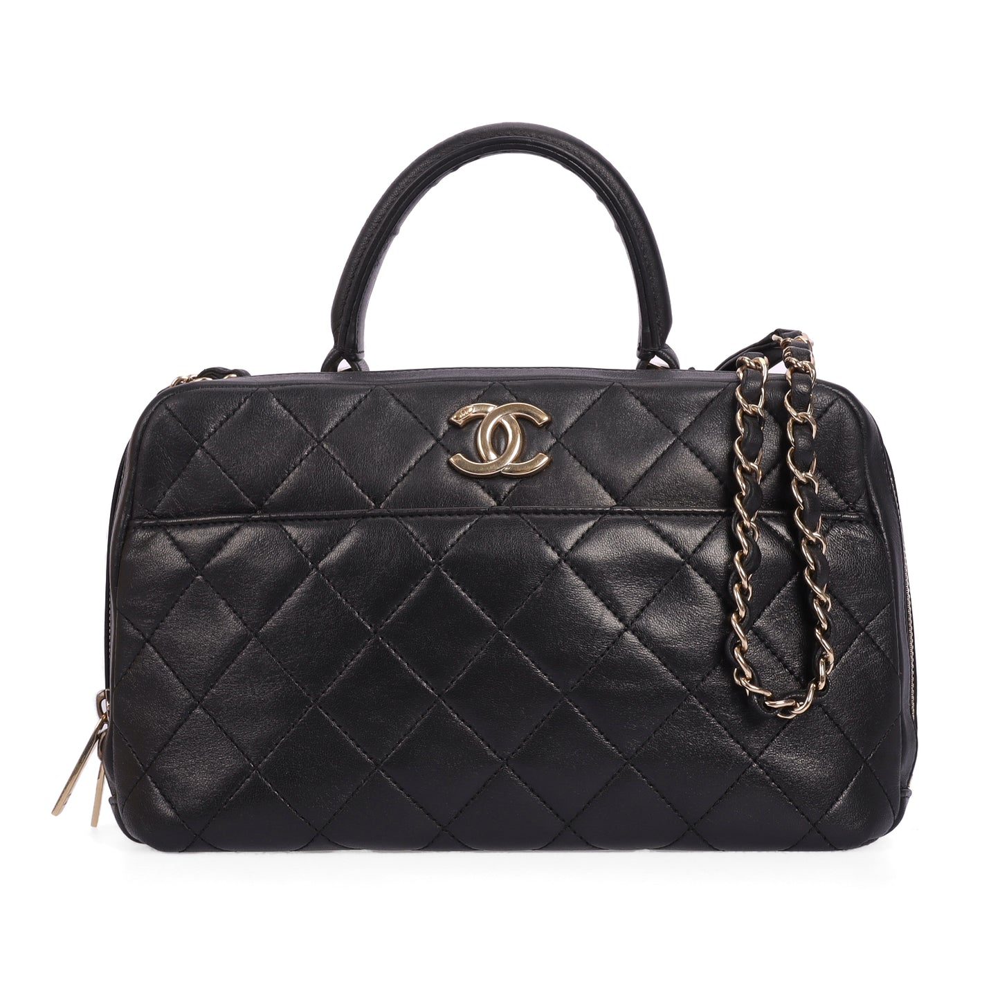 Pre-Owned Chanel Black Leather Shoulder Bag 45425923