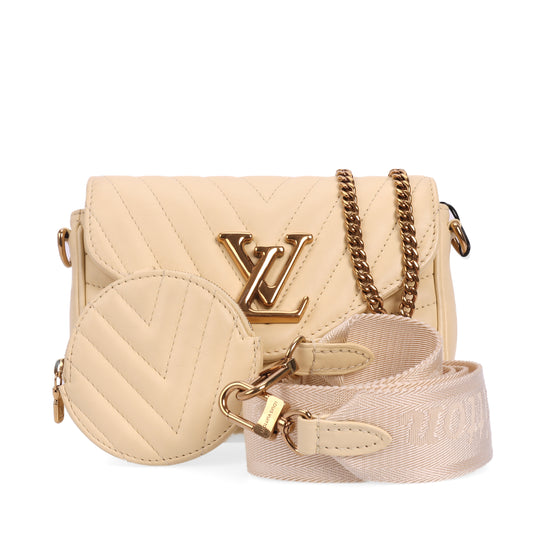 Pre-Owned Louis Vuitton New Wave Beige Leather Crossbody Bag 45554073