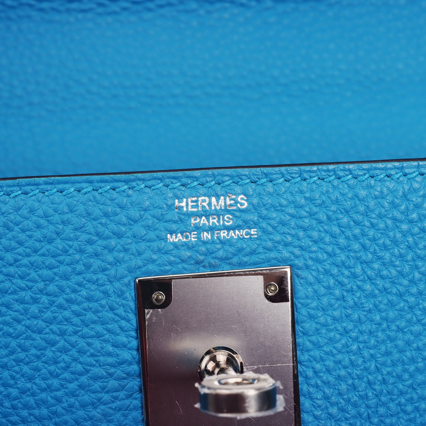 Pre-Owned Hermès Kelly 28 Bleu Zanzibar Togo Calfskin Shoulder Bag 46222025 L