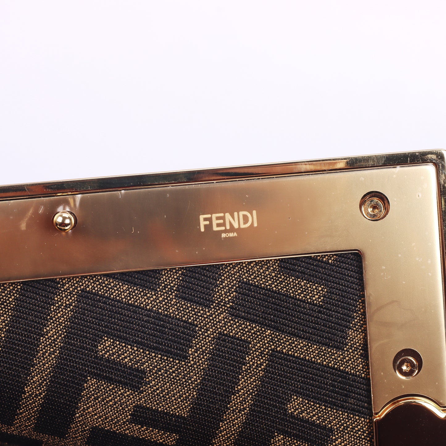 Pre-Owned Fendi First Small Light Gray Calfskin Crossbody Bag 46284594 c