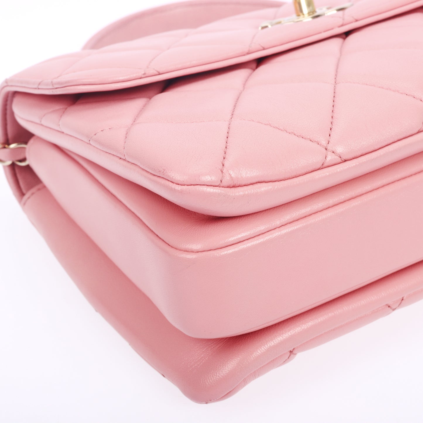 e-Owned Chanel Trendy CC Pink Quilted Lambskin Shoulder Bag 46877862