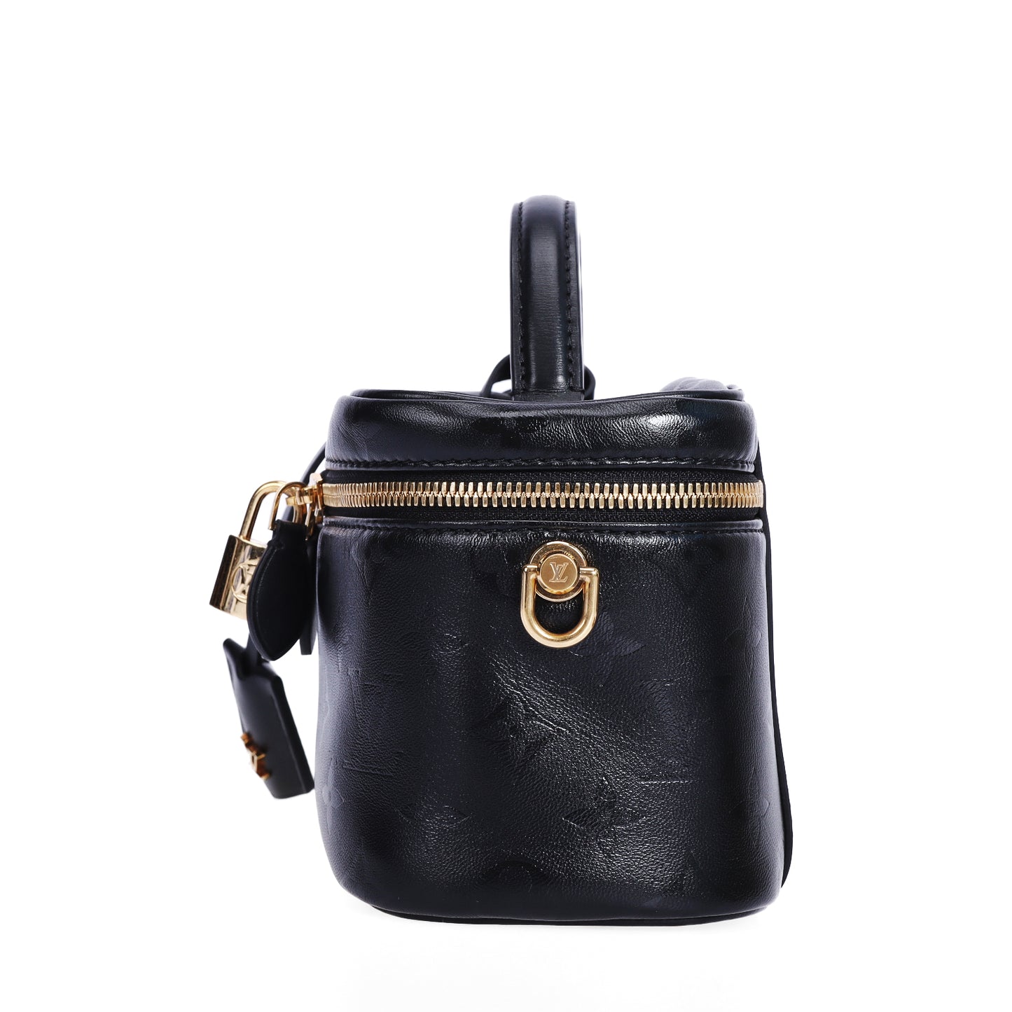 Pre-Owned Louis Vuitton Vanity PM Black Monogram Lambskin Leather Handbag  47793499