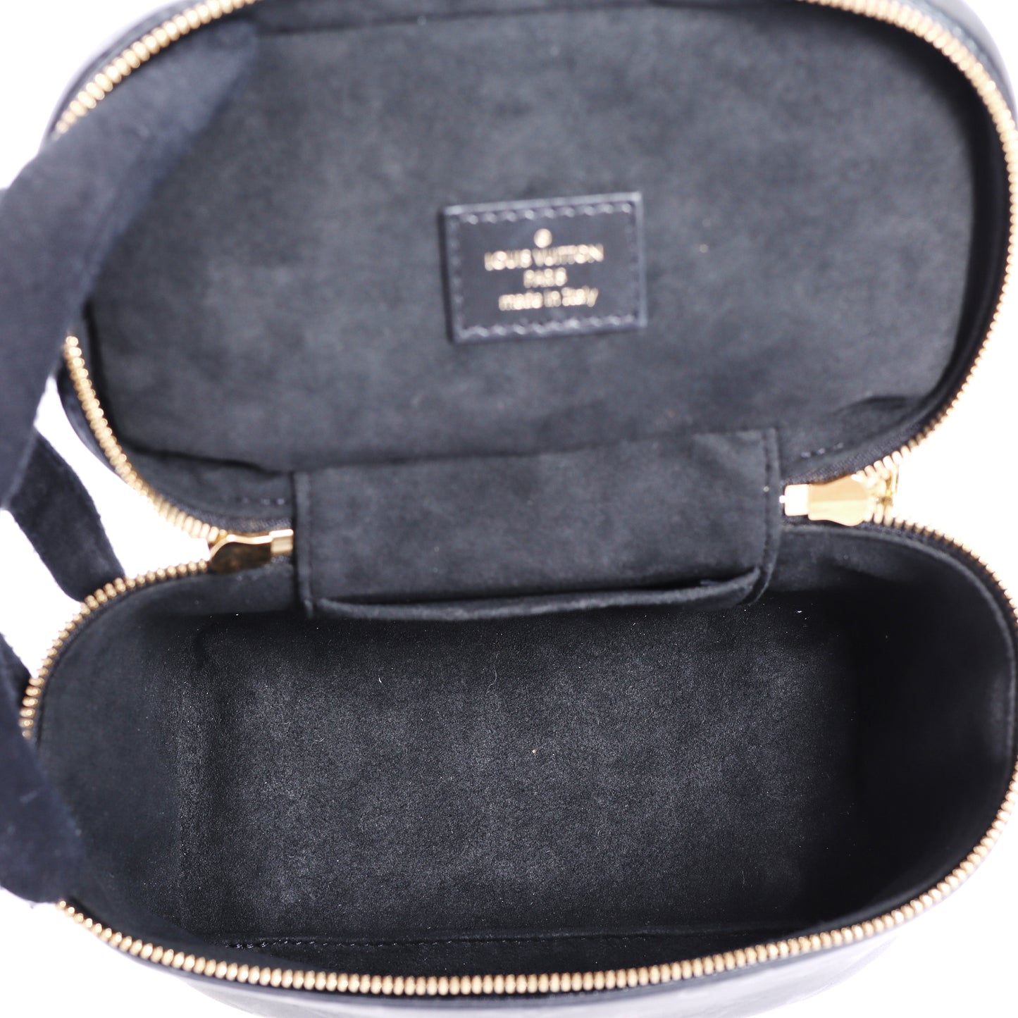 Pre-Owned Louis Vuitton Vanity PM Black Monogram Lambskin Leather Handbag  47793499