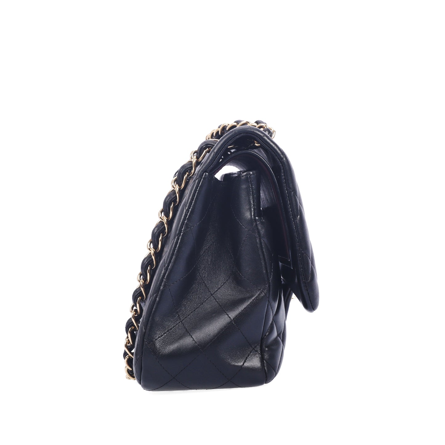Pre-Owned Chanel Classic Flap Medium Black Quilted Leather Shoulder Bag 48021791