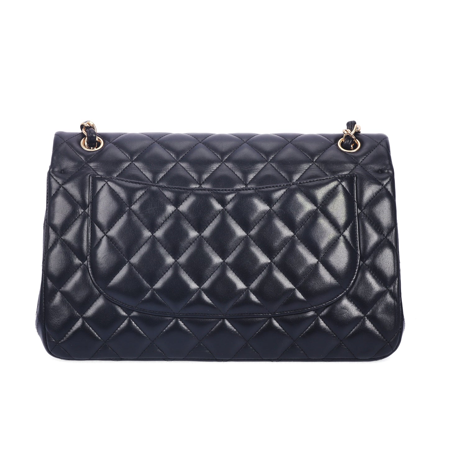 Pre-Owned Chanel Classic Flap Medium Black Quilted Leather Shoulder Bag 48021791