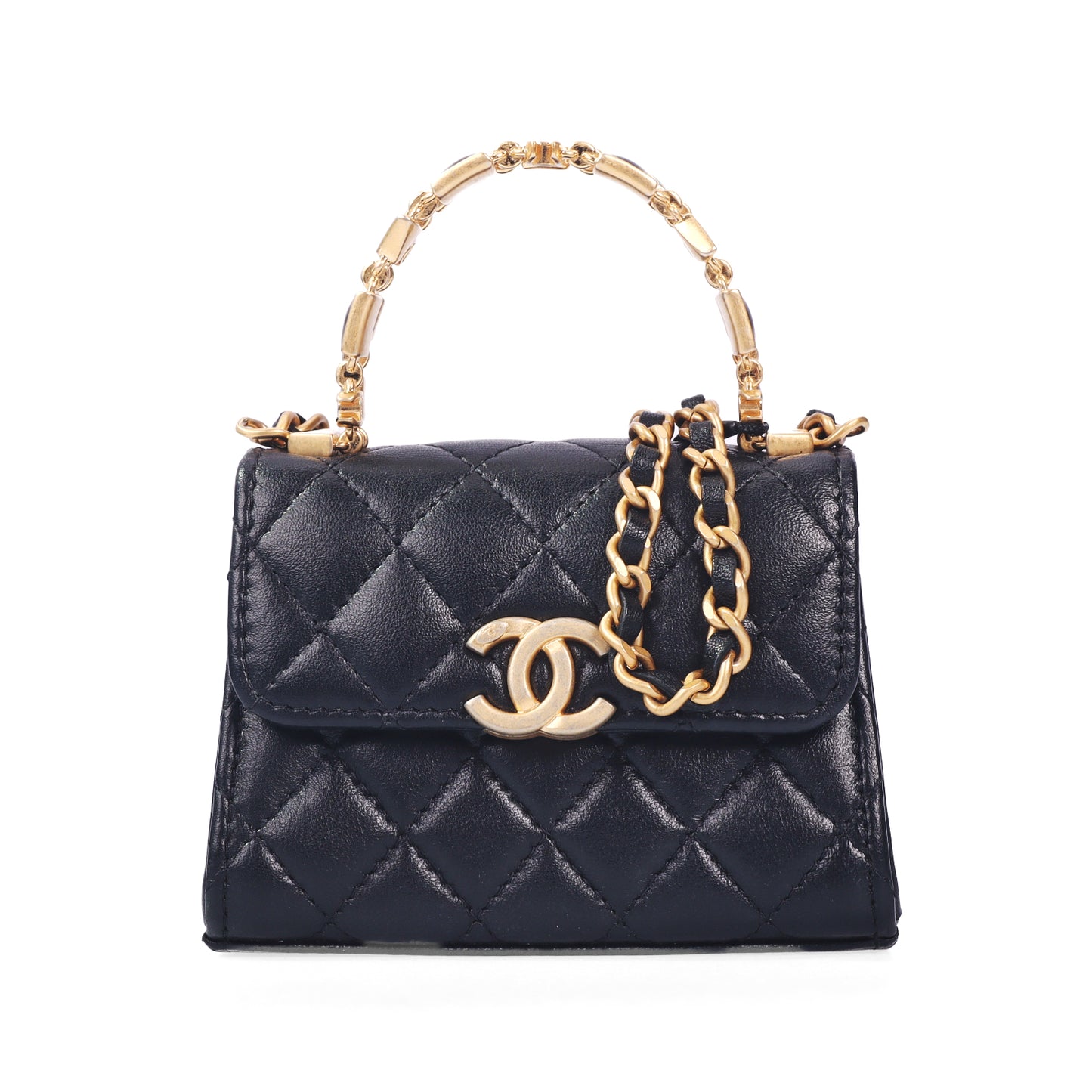 Pre-Owned Chanel Black Calfskin Crossbody Bag 48601915
