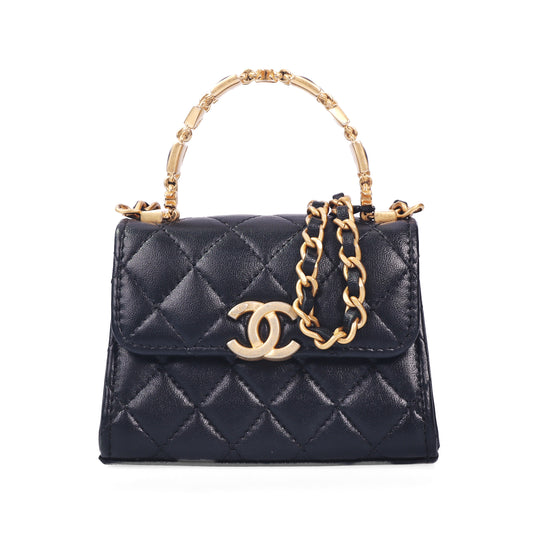 Pre-Owned Chanel Black Calfskin Crossbody Bag 48601915