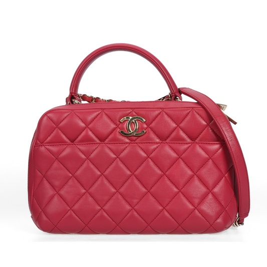 Pre-owned CHANEL Calfskin Shoulder Bags Pink 54082445