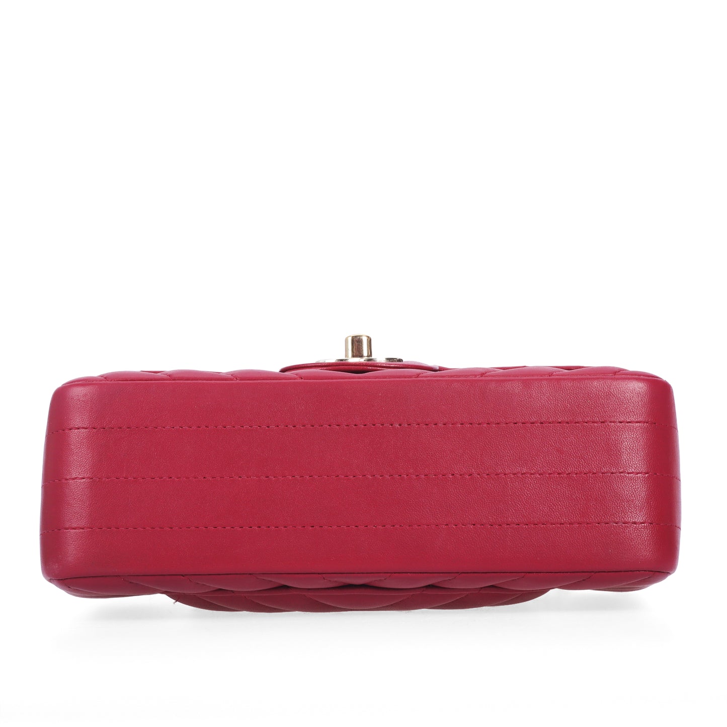 Pre-Owned Chanel Classic Flap Fuchsia Chevron Quilted Lambskin Leather Shoulder Bag 50068315