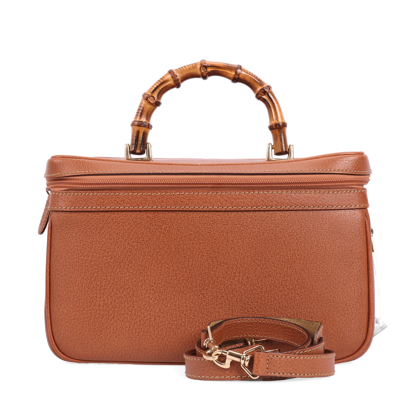 Pre-Owned Gucci Bamboo Brown Calfskin Shoulder Bag 50186013 L