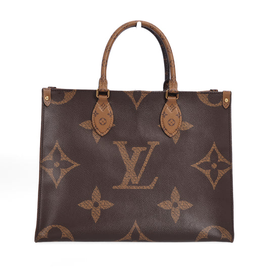 Pre-Owned Louis Vuitton OnTheGo Monogram Brown Coated Canvas Shoulder Bag 52740577