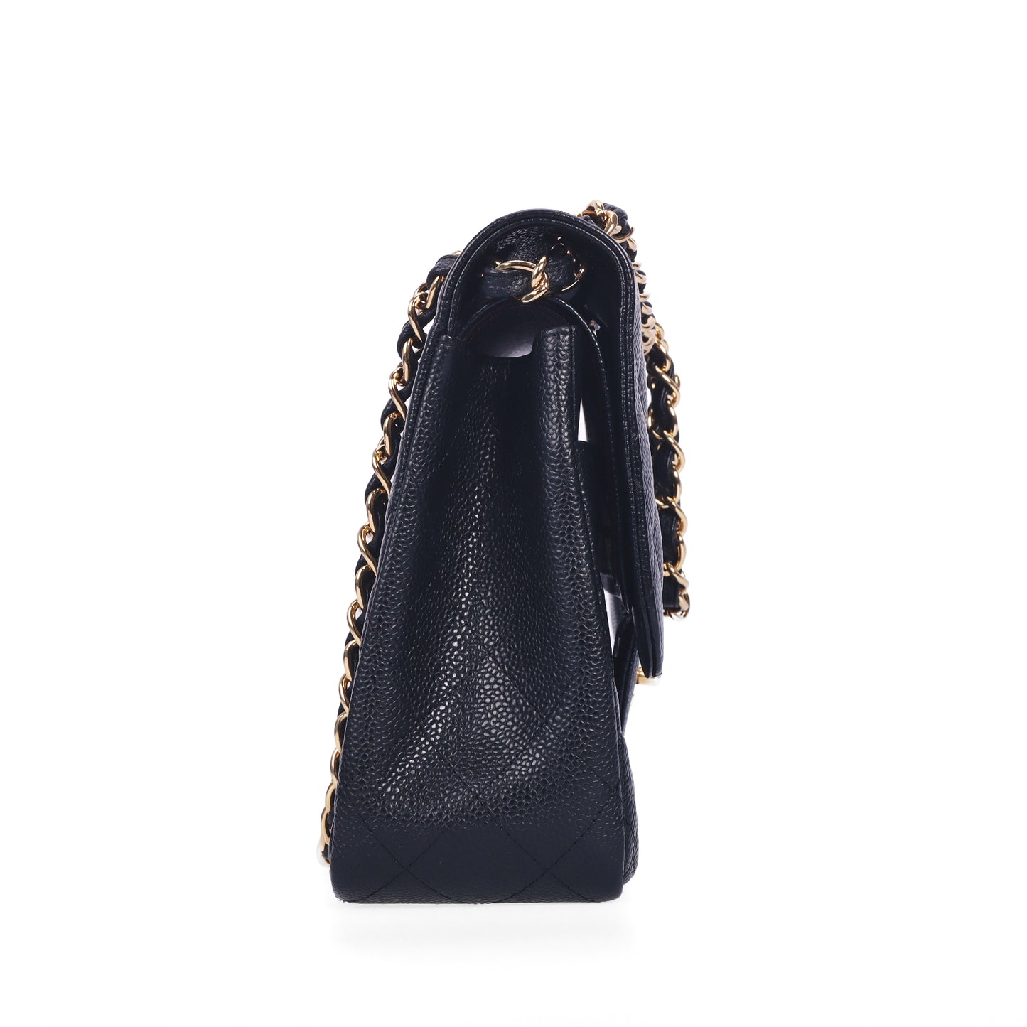 Pre-Owned Chanel Classic Flap Black Quilted Calfskin Leather Shoulder Bag 52876483