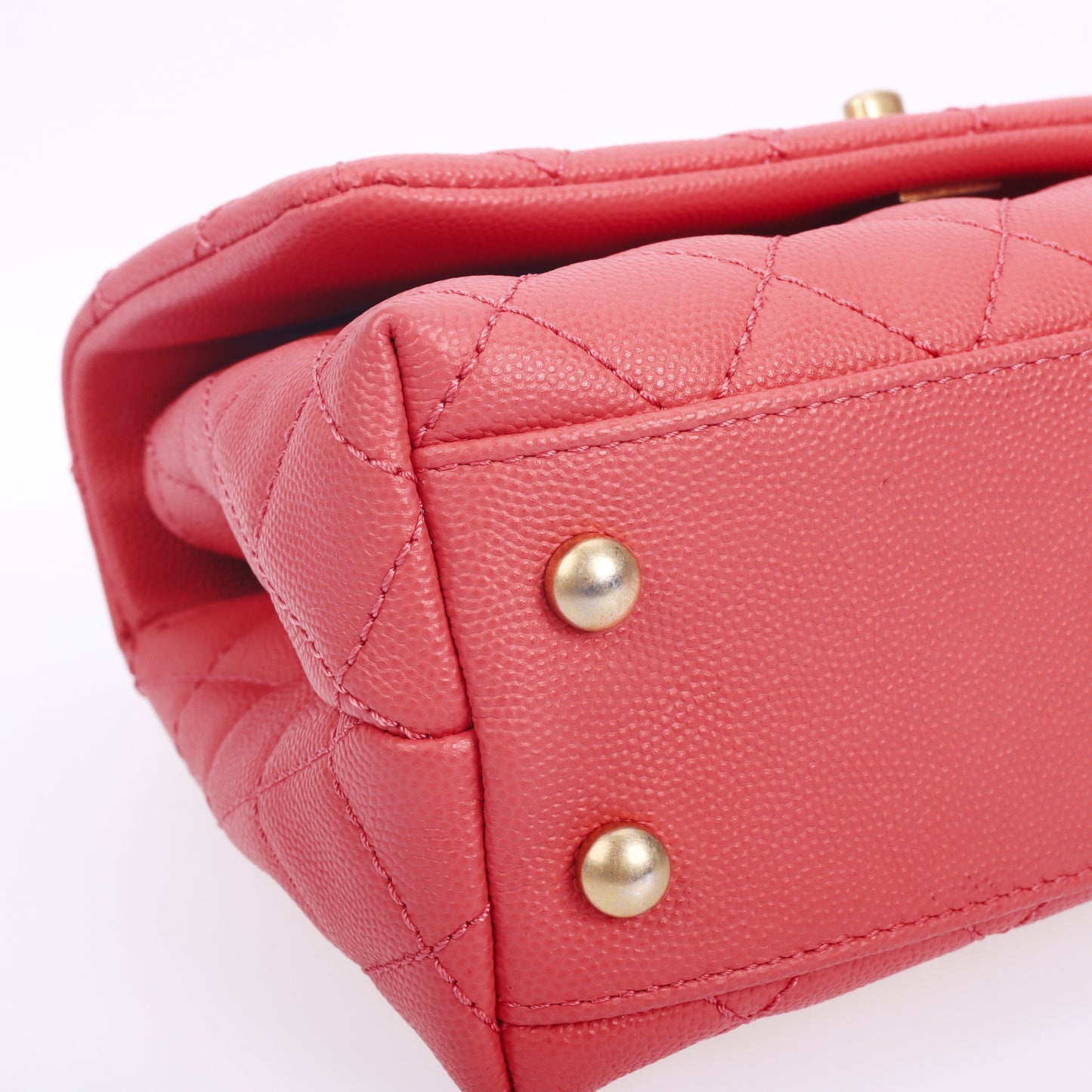 Pre-Owned Chanel Coco Handle Small Light Burgundy Calfskin Crossbody Bag 54062249