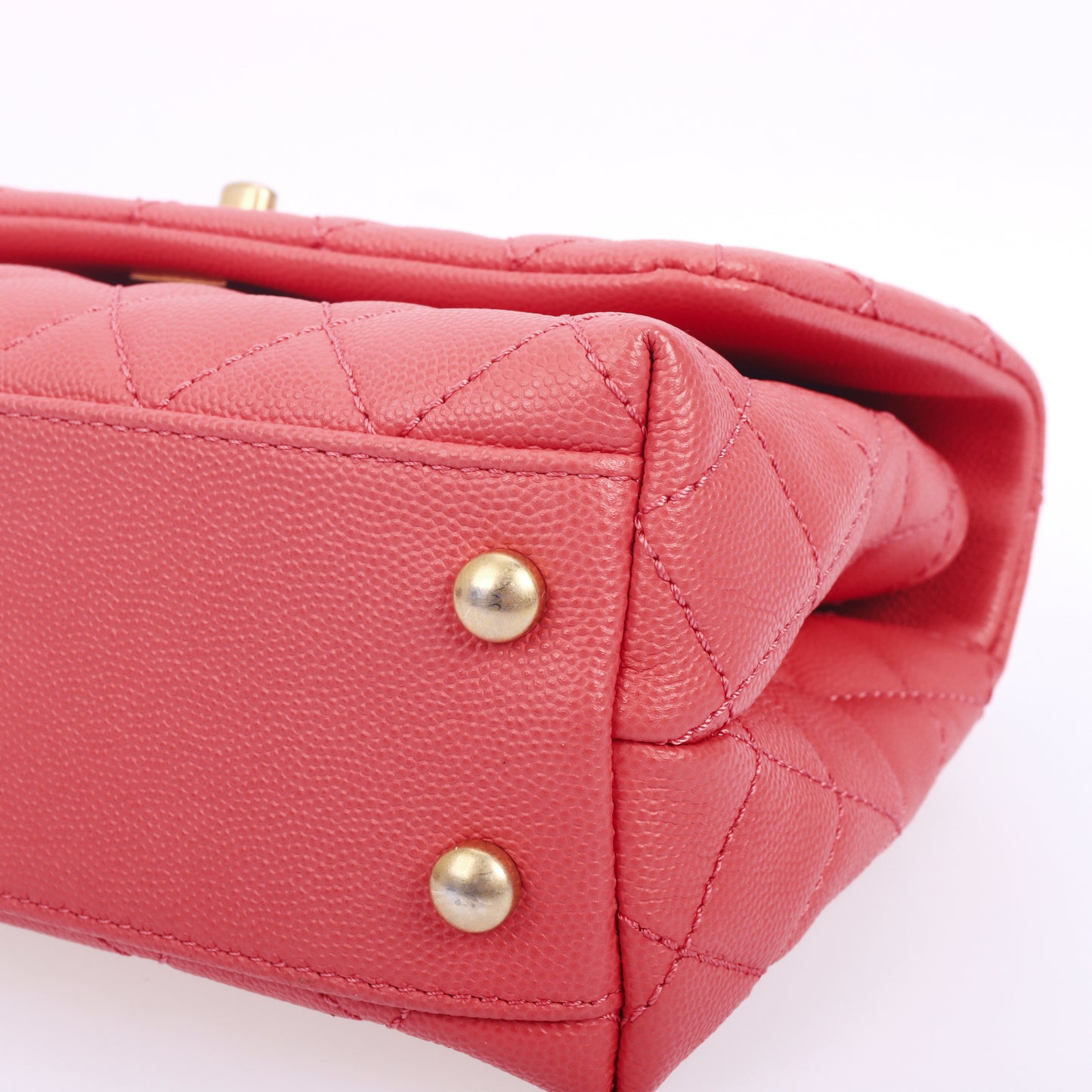 Pre-Owned Chanel Coco Handle Small Light Burgundy Calfskin Crossbody Bag 54062249