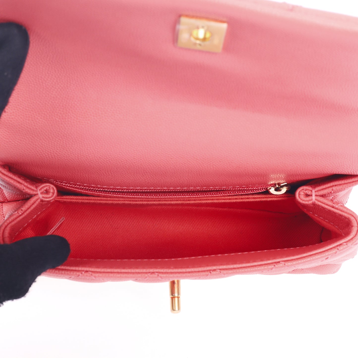 Pre-Owned Chanel Coco Handle Small Light Burgundy Calfskin Crossbody Bag 54062249