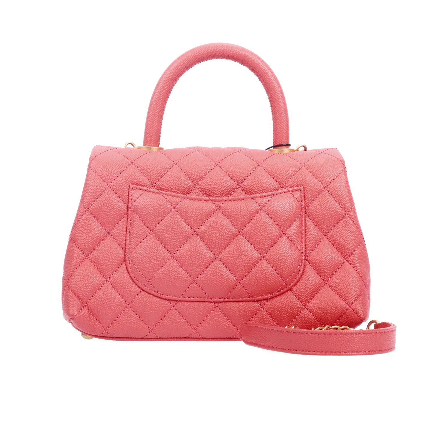 Pre-Owned Chanel Coco Handle Small Light Burgundy Calfskin Crossbody Bag 54062249