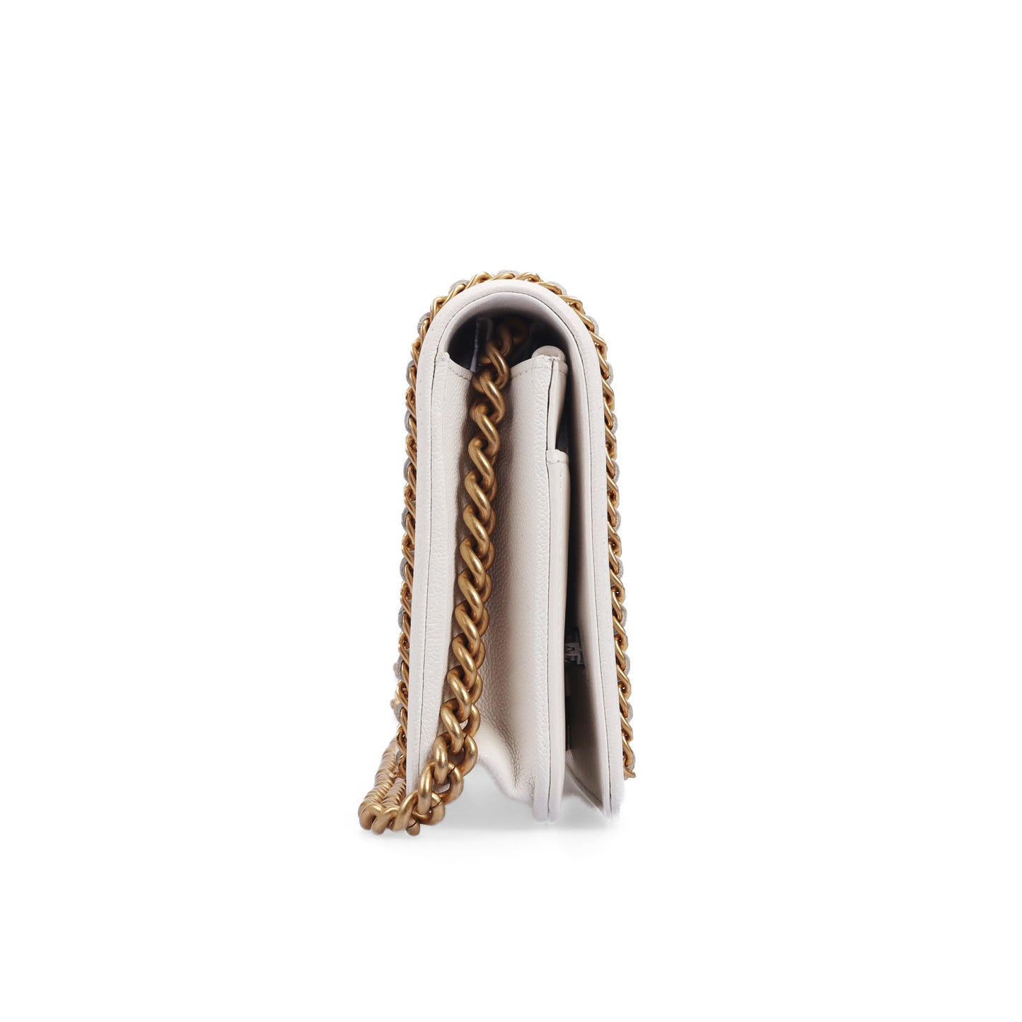 Pre-Owned Chanel Boy 23P White Calfskin Wallet on Chain 54239853 L