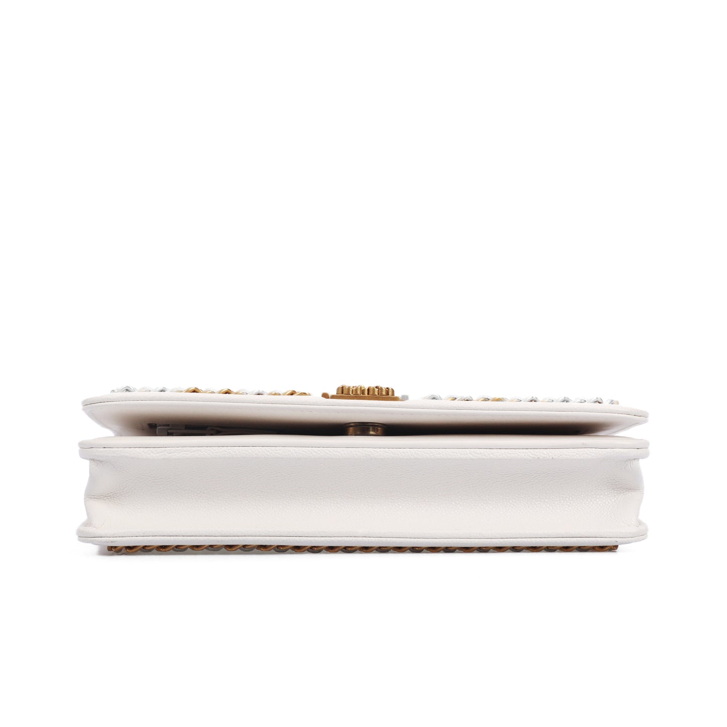 Pre-Owned Chanel Boy 23P White Calfskin Wallet on Chain 54239853 L