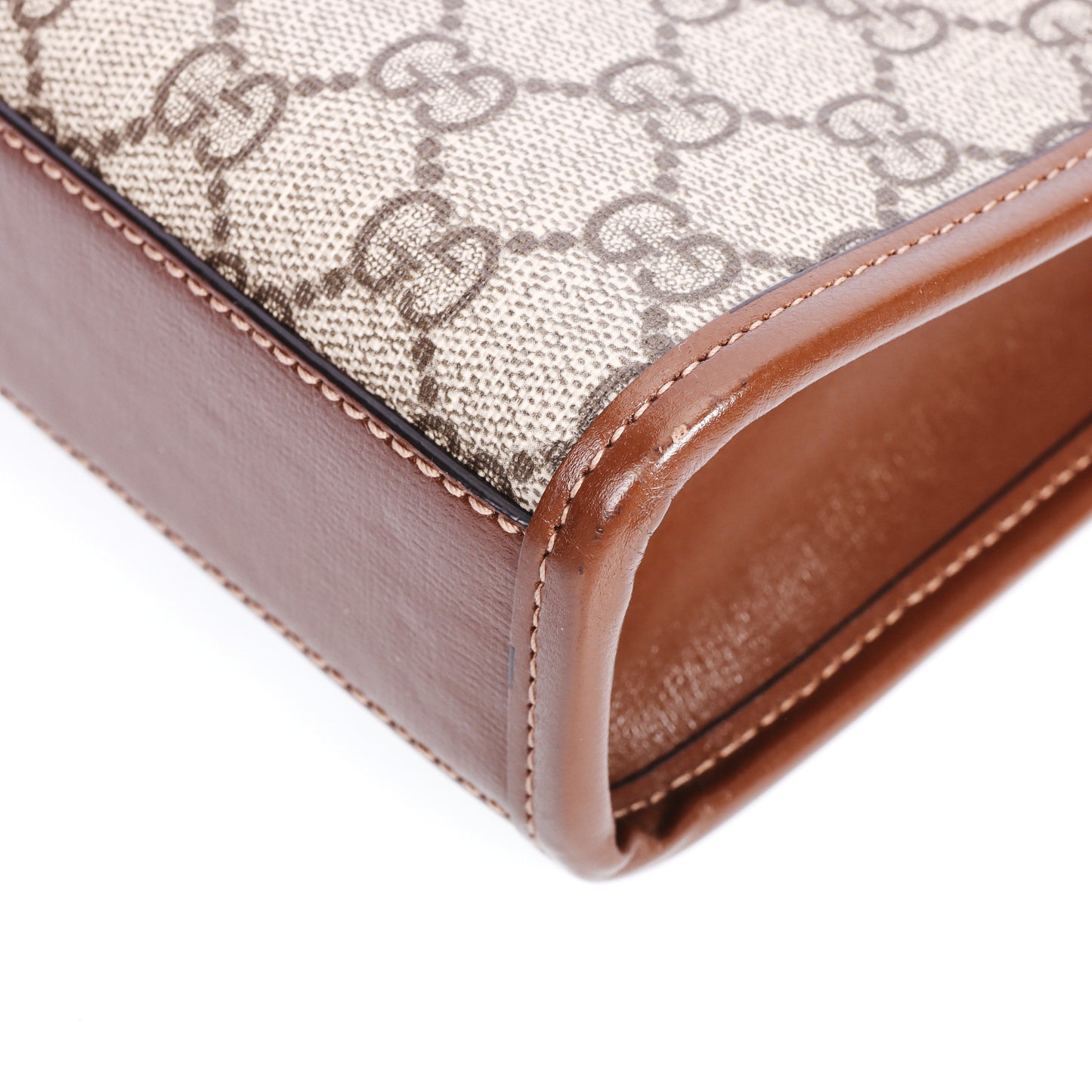 Pre-Owned Gucci Beige Coated Canvas Shoulder Bag 55494112