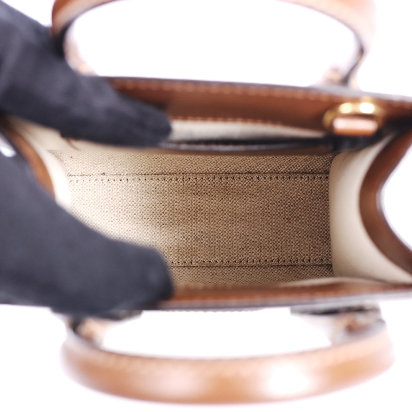 Pre-Owned Gucci Beige Coated Canvas Shoulder Bag 55494112