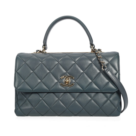 Pre-Owned Chanel Trendy CC Gray Lambskin Crossbody Bag 56474173