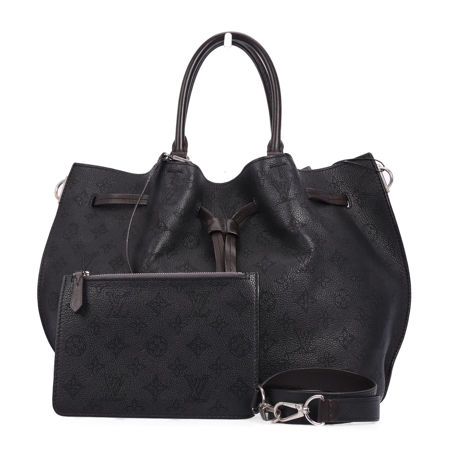 Pre-owned Louis Vuitton Calfskin Shoulder Bags Black 80181092 hz