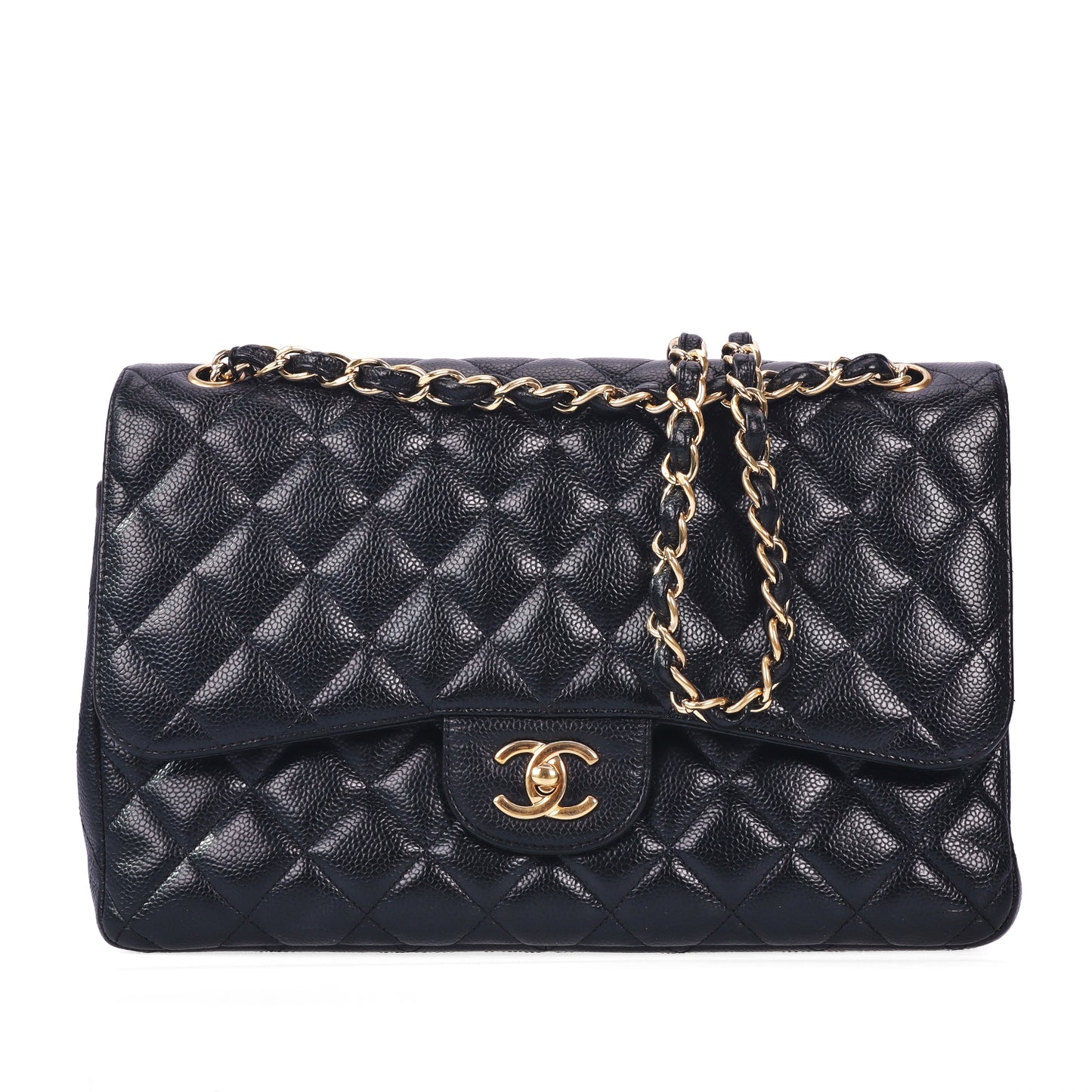 Pre-Owned Chanel Classic Flap Black Quilted Leather Shoulder Bag 56927037 C