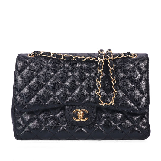 Pre-Owned Chanel Classic Flap Black Quilted Leather Shoulder Bag 56927037 C