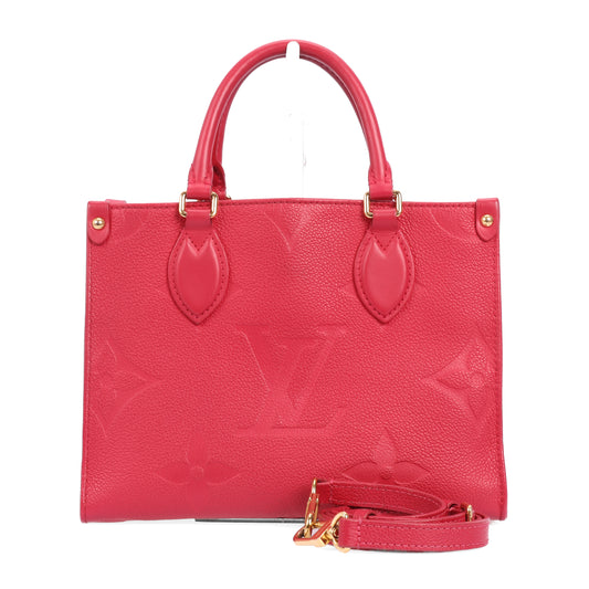 Pre-Owned Louis Vuitton Onthego Fuchsia Monogram Empreinte Calfskin Crossbody Bag 58694518