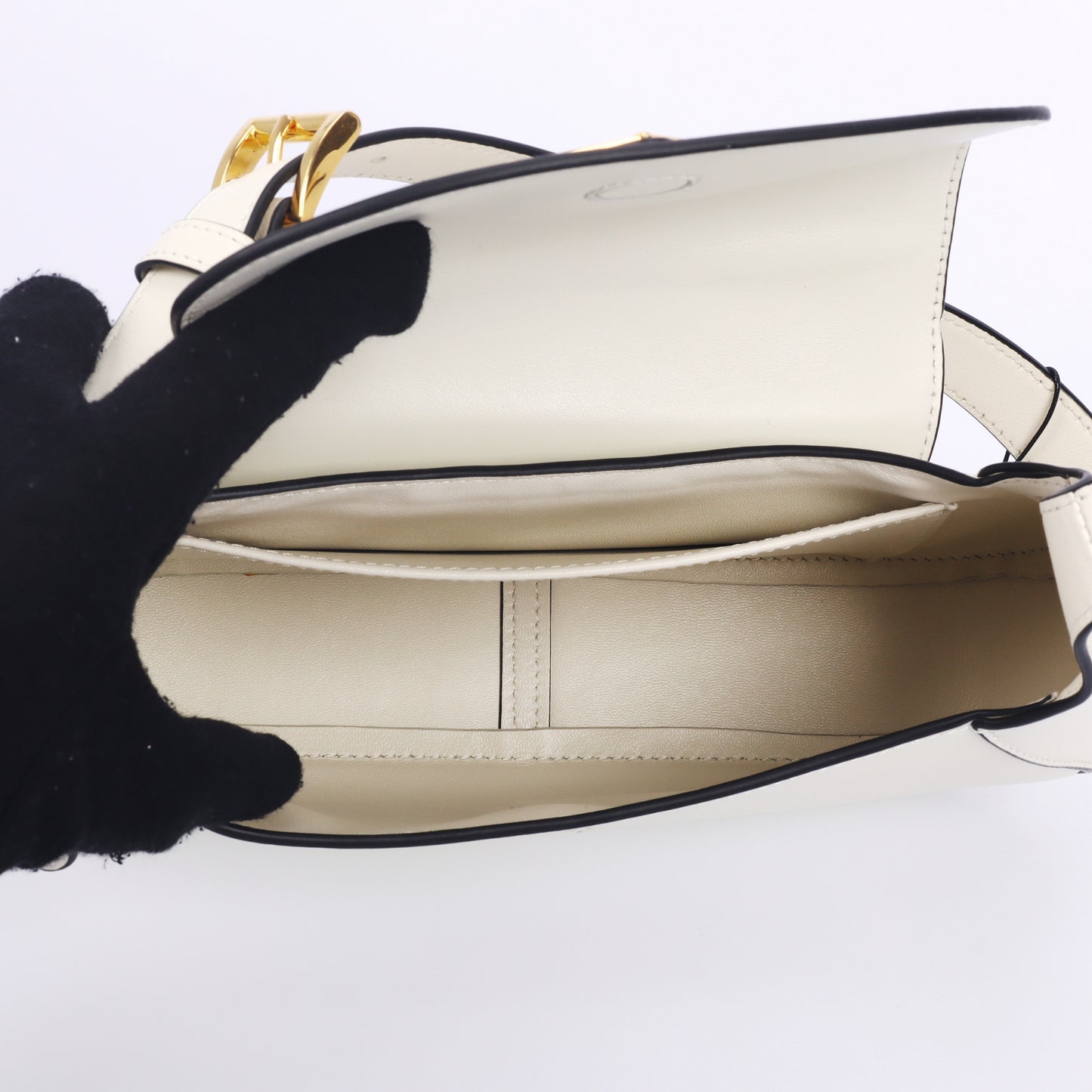 Pre-Owned Prada White Calfskin Leather Shoulder Bag 59299213