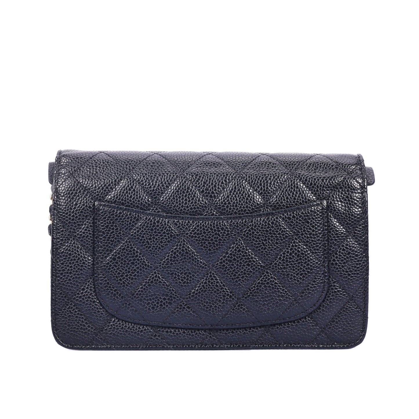 Pre-Owned Chanel Classic Black Calfskin Wallet on Chain 59714480