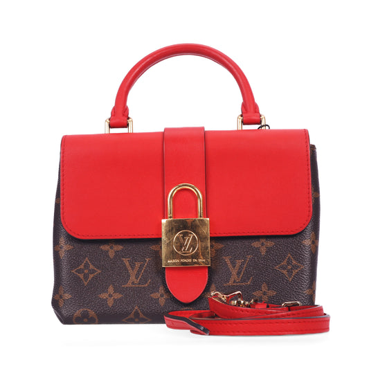 Pre-Owned Louis Vuitton Locky Brown Monogram Coated Canvas Calfskin Shoulder Bag 59808605