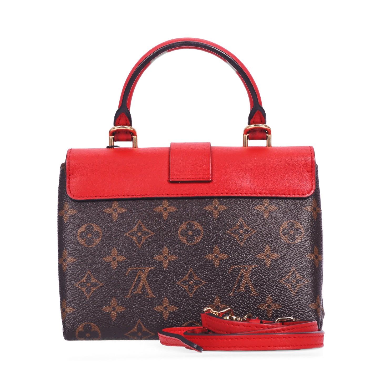 Pre-Owned Louis Vuitton Locky Brown Monogram Coated Canvas Calfskin Shoulder Bag 59808605