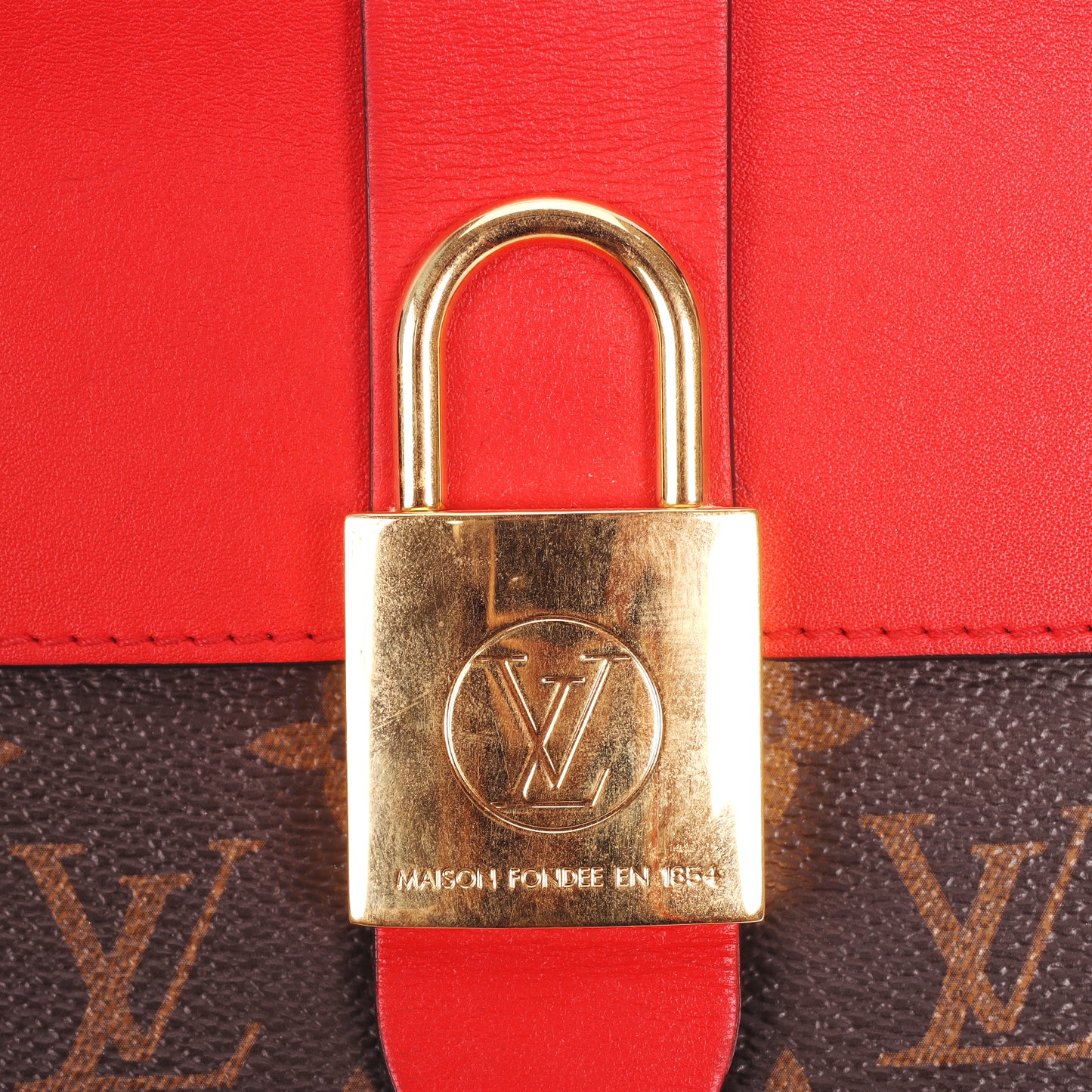 Pre-Owned Louis Vuitton Locky Brown Monogram Coated Canvas Calfskin Shoulder Bag 59808605