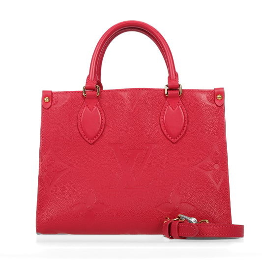 pre-owned Louis Vuitton on the go Fuchsia calfskin crossbody bag 60508645