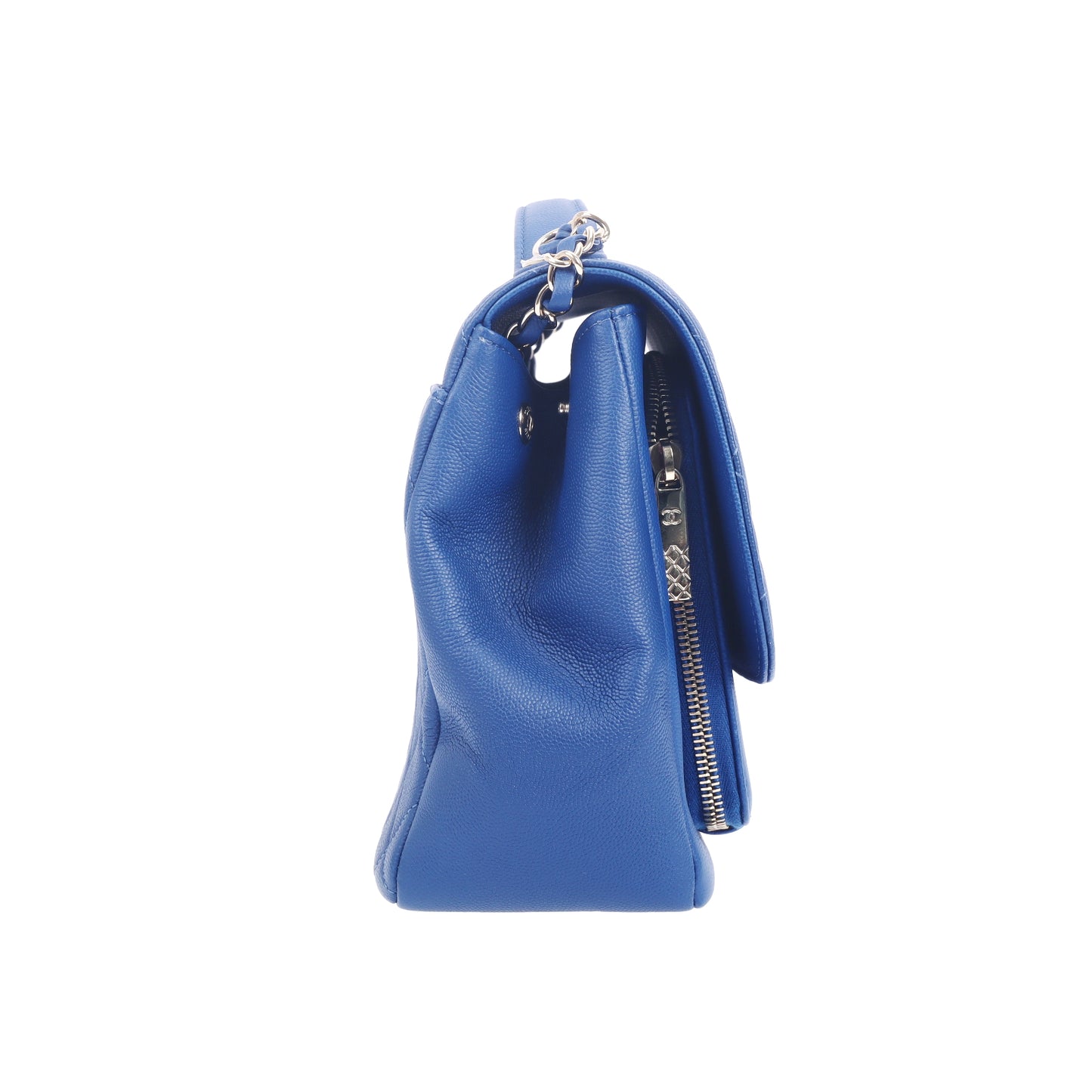 Pre-Owned Chanel Business Affinity Blue Quilted Calfskin Shoulder Bag 61162307