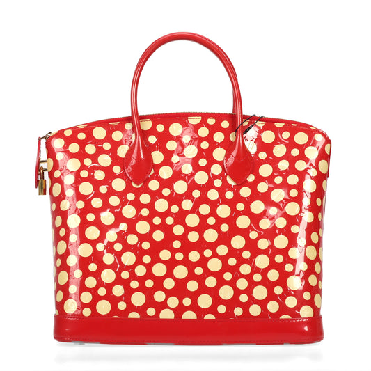 Pre-Owned Louis Vuitton Red Patent Leather Top Handle Bag 64042548